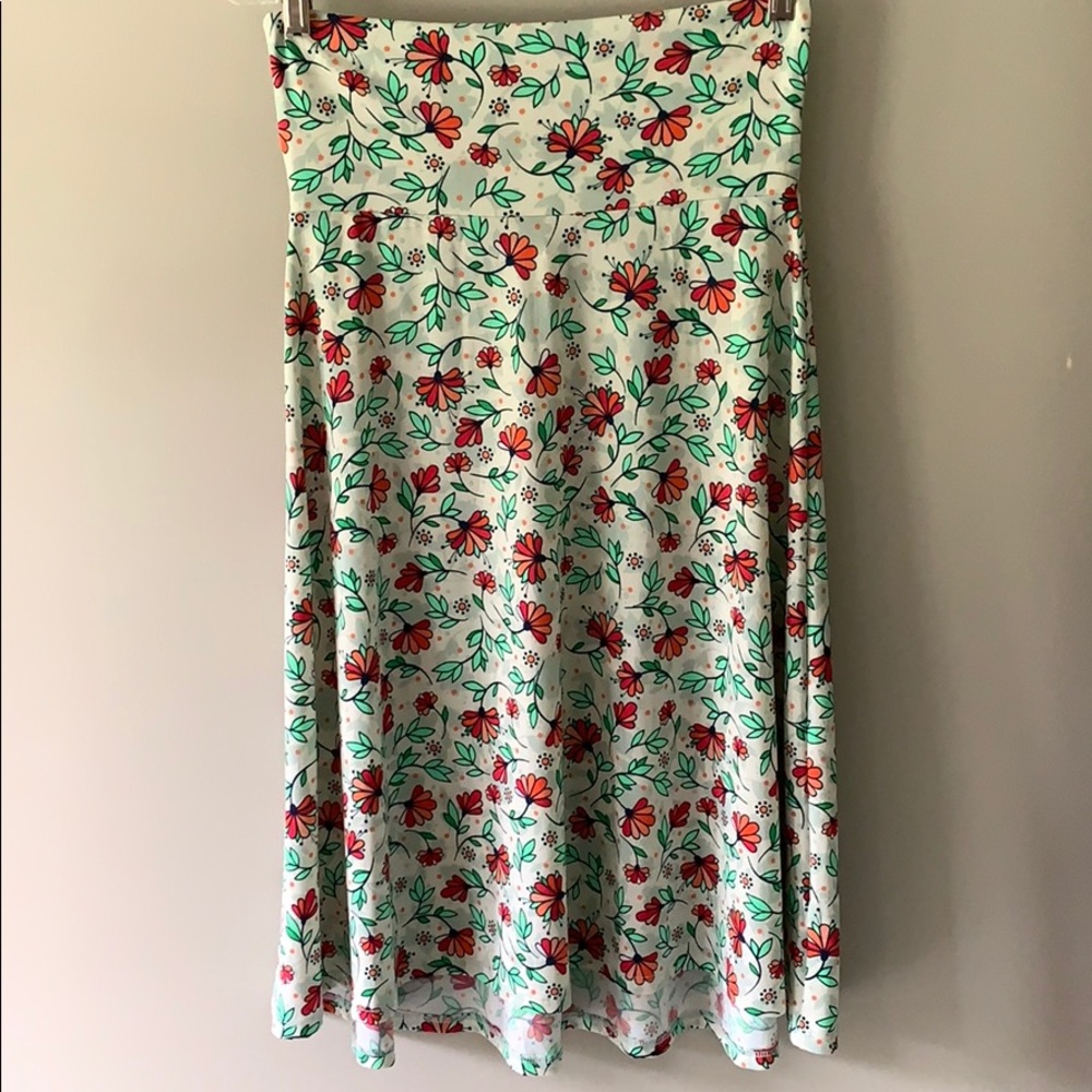 LuLaRoe Madison Small spring floral mint red NWOT